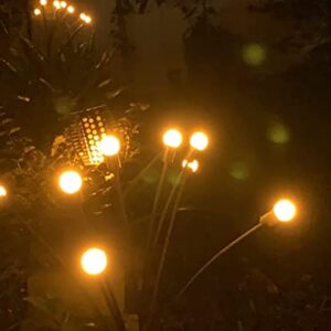 Domipool Solar Lights Outdoor Waterproof - Swaying Solar Garden Lights, Firefly Lights with Highly Flexible Copper Wires, Yard Pathway Christmas Landscape Stake Lights, 2 Packs