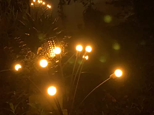 Domipool Solar Lights Outdoor Waterproof - Swaying Solar Garden Lights, Firefly Lights with Highly Flexible Copper Wires, Yard Pathway Christmas Landscape Stake Lights, 2 Packs