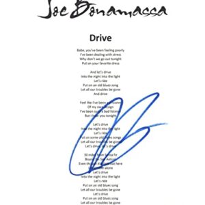 Joe Bonamassa Signed Autographed Drive Song Lyric 8.5x11 Music Sheet Beckett COA