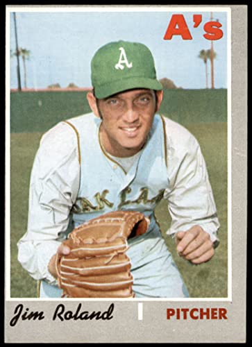 1970 Topps # 719 Jim Roland Oakland Athletics (Baseball Card) GOOD Athletics