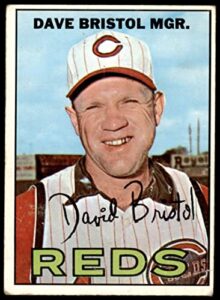 1967 topps # 21 dave bristol cincinnati reds (baseball card) good reds
