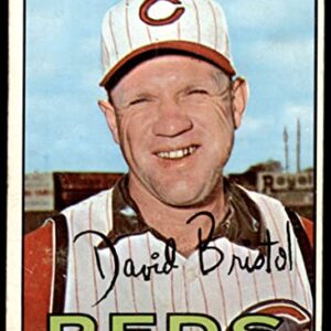 1967 Topps # 21 Dave Bristol Cincinnati Reds (Baseball Card) GOOD Reds