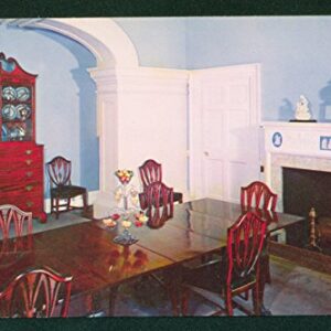 Dining Room of Monticello Home of President Thomas Jefferson Virginia Interior Postcard