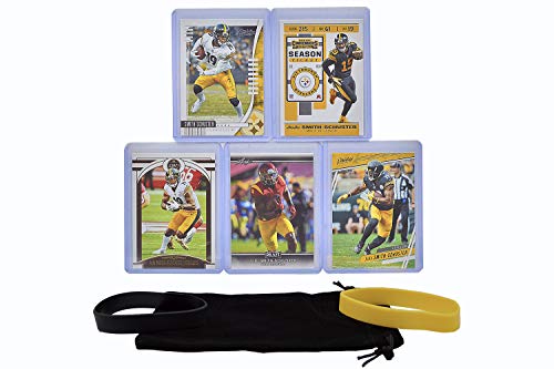 Juju Smith-Schuster Football Cards (5) Assorted Bundle - Pittsburgh Steelers Trading Card Gift Set