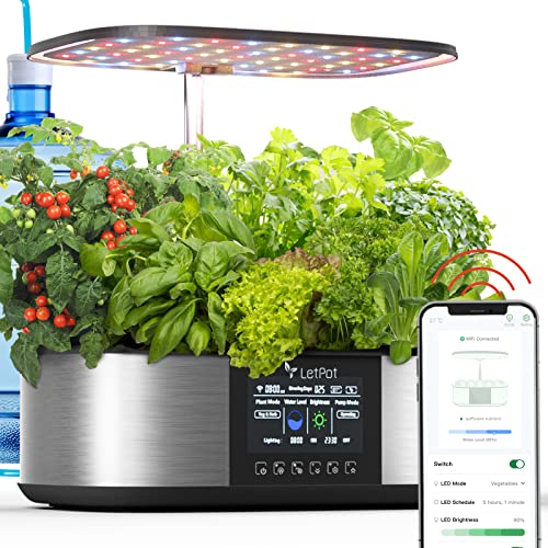 LetPot LPH-Max 21 Pods Hydroponics Growing System, [Automatic Irrigation & 3X-Faster Grow Light] Smart Hydroponics Growing System Indoor Garden, APP & WiFi Controlled Self-Managed Nurturing & Watering