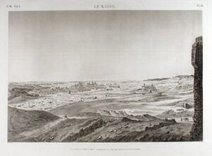 le kaire. vue de la ville des tombeaux, prise de la citadelle