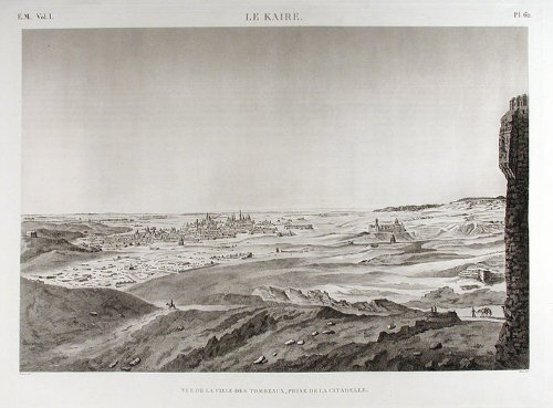 Le Kaire. Vue de La Ville Des Tombeaux, Prise de La Citadelle