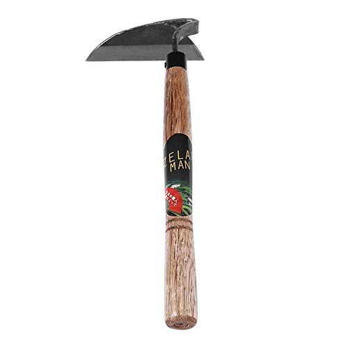 ZELARMAN Japanese-Style Weeding Sickle/Hand Hoe, Sickle Garden Hand Weeder Tool with All Steel Blade for Cutting Grass, Digging, Soil loosening
