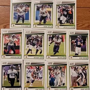 2022 Score Panini Minnesota Vikings Team Set Plus 400 Football Card NFL Starter Gift Pack Many Stars, Rookies, Hall Of Famers, Tom Brady, Brees, Rodgers, Manning