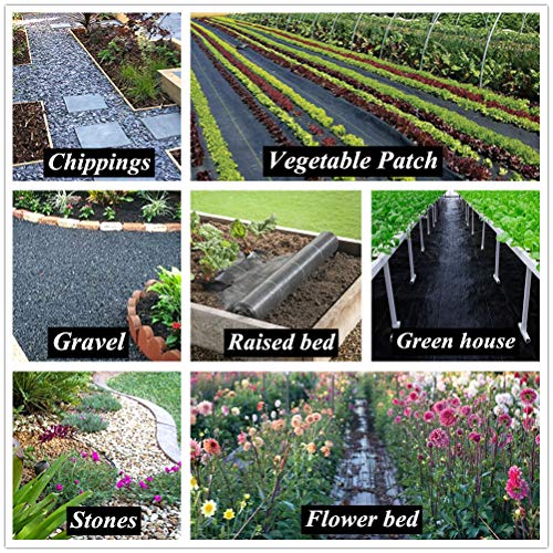 ALTRUISTIC Weed Barrier Landscape Control Fabric (4FTX100FT),Heavy Duty 125gsm Outdoor Ground Cover Garden Weed Block Nonwoven Landscaping Fabric