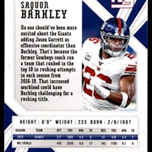 Football NFL 2020 Panini Phoenix Fire Burst #80 Saquon Barkley NY Giants