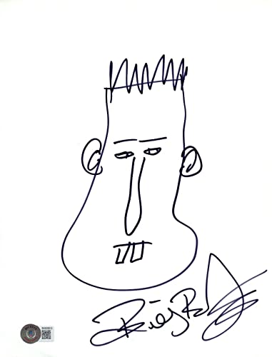 Billy Bob Thornton Signed Sketch Original Drawing 8.5x11 Sling Blade Beckett COA