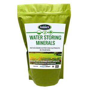 water storing minerals – 4-pound water absorbing granules – reduce plant waterings by 50% for indoor pots and outdoor gardens – natural non-toxic magic sand soil additive for planters & lawns