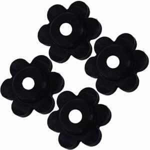 garden flag stoppers pole accessories – durable rubber black rings for american lawn pool small flag stand garden flag holder accessories 4 packs
