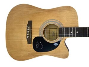 brad paisley signed autographed full size acoustic guitar country beckett coa