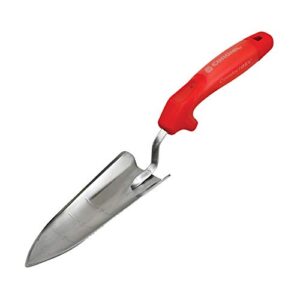 corona ct 3314 premium stainless steel comfortgel garden trowel, 13.5″ overall length, handle length 7″, red