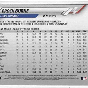 2020 Topps Chrome #159 Brock Burke Texas Rangers MLB Baseball Card (RC - Rookie Card) NM-MT