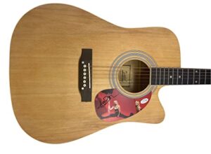 avril lavigne signed autographed full size acoustic guitar acoa coa