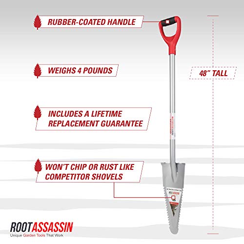 ROOT ASSASSIN 48" Garden Shovel/Saw - The Original & Best Award Winning Combo Gardening Spade Tool, Yard, Root, Stump, Tree Removal, Landscaping, Trimming Specialized Digging (48" Shovel/Saw)