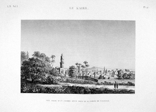 Le Kaire. Vue Prise d'un Jardin Situe PrΦs de la Porte de Nasryeh