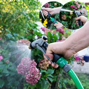 Navaris Garden Hose Nozzle Spray - High Pressure Metal Water Gun Sprinkler with Ergonomic Trigger for Lawn, Gardening, Car Washing, Watering Plants