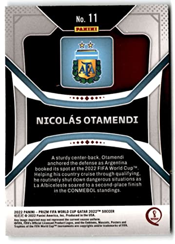 2022 PANINI PRIZM FIFA WORLD CUP QATAR #11 NICOLAS OTAMENDI ARGENTINA