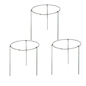 rescozy (Pack of 3) Large Garden Plant Support Rings, 10" Wide x 17" High, 3 Legs