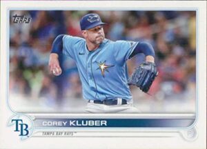 2022 topps update #us37 corey kluber nm-mt tampa bay rays baseball