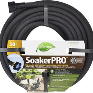 Swan Products Element CELSP38050 SoakerPro Landscaping Soaker Hose 50 ft, 3/8" diameter, Black