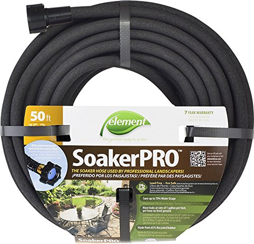 Swan Products Element CELSP38050 SoakerPro Landscaping Soaker Hose 50 ft, 3/8" diameter, Black