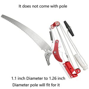 Sharp Garden Tree Pruning Saw and Pruner Head,Yenghome Tree Pruner Fruit Picker Harvester Pole Saw Tree Trimming Clipper Tool (Without Pole)