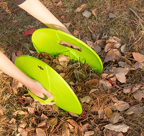 Gardenised Pair of Leaf Scoops, Hand Rakes for Lawn and Garden Cleanup (QI003286)
