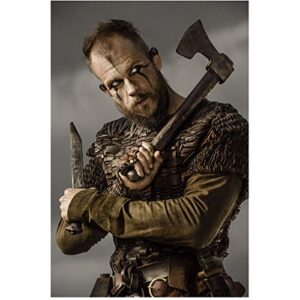 vikings gustaf skarsgård as floki holding axe and blade 8 x 10 photo