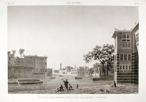 Le Kaire. Vue de la Place Appellee Birket-El-Fyl, Prise Pendant l'Inondation