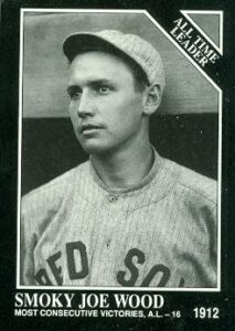 smoky joe wood baseball card (boston red sox) 1991 sporting news conlon collection #254