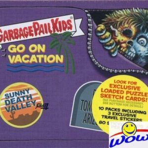 2021 Topps Garbage Pail Kids: GPK Goes on Vacation EXCLUSIVE Factory Sealed Collectors TIN with 80 Cards Including (3) TRAVEL STICKERS! Look for Autos, Sketch Cards, Printing Plates & More! WOWZZER!