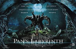 guillermo del toro signed pan’s labyrinth 11×17 movie poster beckett coa