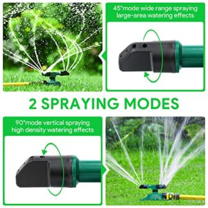 GOLDFLOWER Garden Sprinkler, Adjustable 360 Degree Rotation Lawn Sprinkler, Large Area Coverage, Multipurpose Yard Sprinklers for Plant Irrigation and Kids Playing