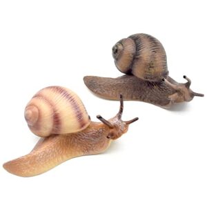 2 pcs snail figurines snail model miniature snail for fairy garden micro landscape decor