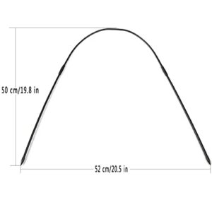 FOTMISHU Greenhouse Hoops Grow Tunnel 8pcs 20.5" x 19.6",4ft Long Garden Support Frame Steel Frame Gardening Bed Tunnel Support for Row Cover, Raised Beds, Farmland (20.5" x 19.6")