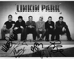 linkin park full band reprint signed autographed 8×10 photo #1 chester bennington