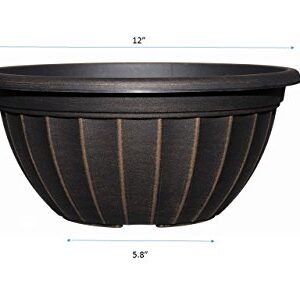 Classic Home and Garden Haverhill Bowl 12", Antique Copper