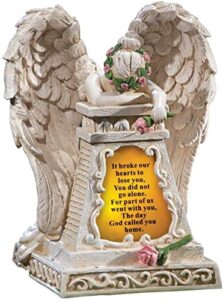 ct discount store angel garden statues sympathy gift -cementary decoration, memorial statue for home garden -express your sympathy with condolence gilfs, berreavement gifts (ivory weeping angel)