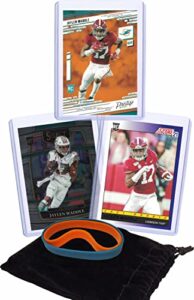 jaylen waddle (3) rookie cards miami dolphins alabama football card gift pack