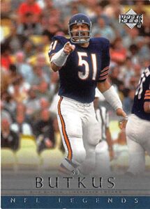 dick butkus football card (chicago bears hall of famer) 2000 upper deck legends #5