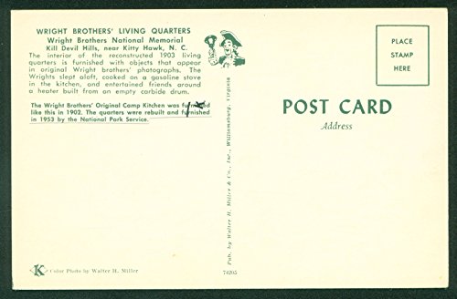 Wright Brothers Living Quarters Camp Kitchen Early Flight Kitty Hawk North Carolina Postcard