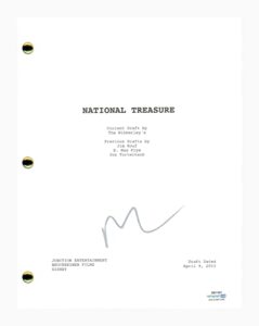 nicolas cage signed autograph national treasure movie script screenplay acoa coa