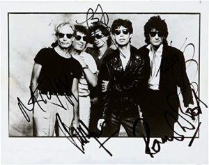 the rolling stones full band reprint signed 8×10 photo rp mick jagger