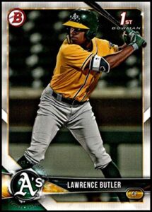 2018 bowman draft #bd-4 lawrence butler oakland athletics baseball