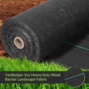 Yardhelper 3ft x 100ft Weed Barrier Landscape Fabric Heavy Duty Garden Landscaping Fabric Outdoor Weed Mat Weed Control Gardening Mat Geotextile Fabric